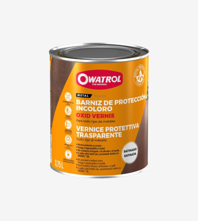 BARNIZ PARA METALES PROTECTOR OXID VERNIS SATINADO OWATROL