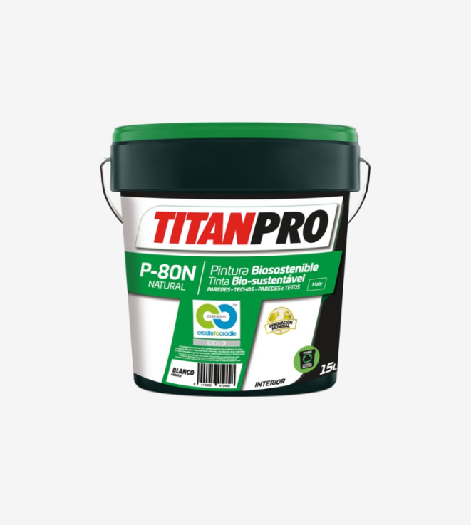 TITANPRO P80N PINTURA BIOSOSTENIBLE MATE BLANCO-BB 15L