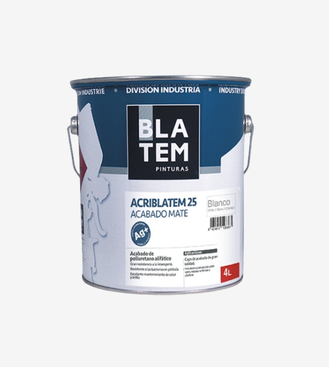 KIT ESMALTE DE POLIURETANO ACRIBLATEM 25 MATE BLAN