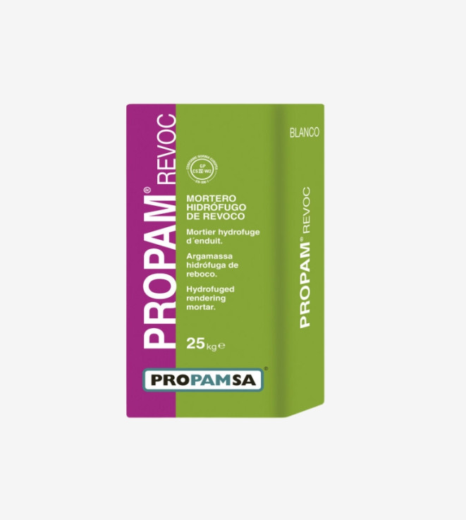 MORTERO HIDROFUGO DE REVOCO PROPAM REVOC BLANCO PROPAMSA 25 KG