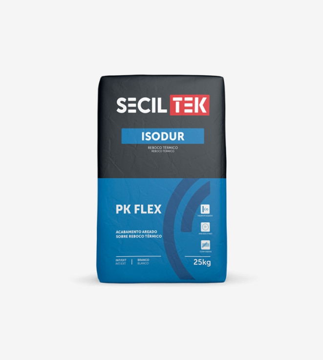 MORTERO FIBROREFORZADO DE REGULARIZACION Y ACABADO ISODUR PK FLEX MORTERO 25KG SECILTEK