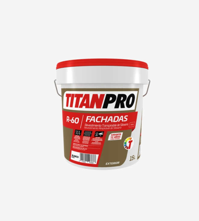 TITANPRO R60 REVESTIMIENTO SILOXANO CLIMAS EXTREMOS MATE BLANCO-BB 15L