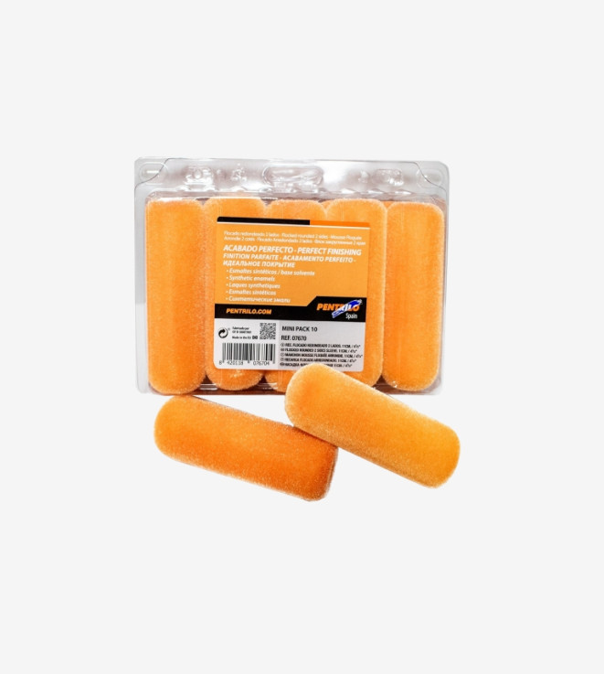 PACK 10 RECAMBIO MINI FLOCADO REDONDO 1 LADO 11 CM PENTRILO
