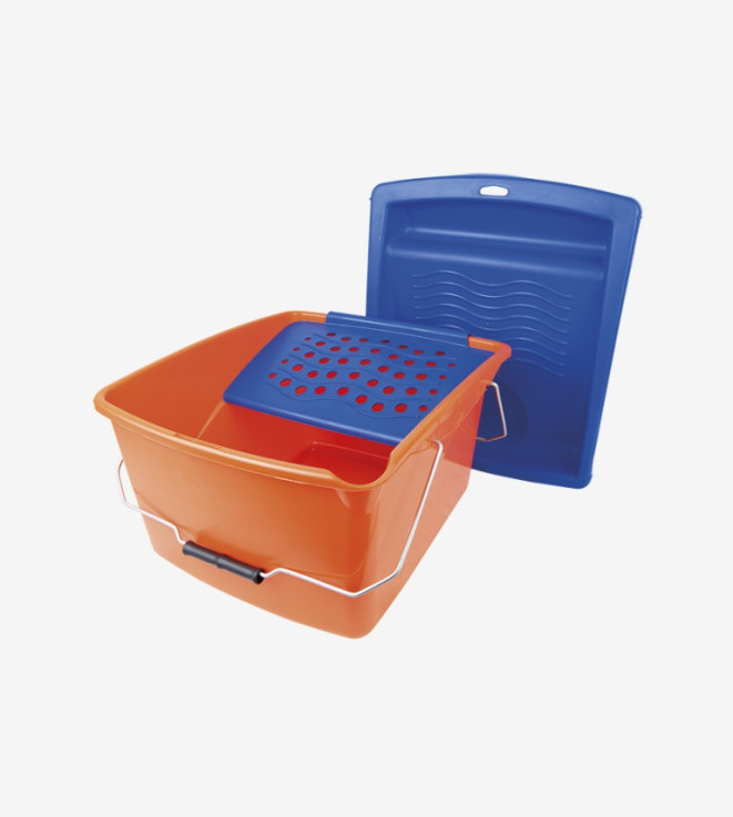 CUBETA PREMIUM PLASTICO 16L+REIJLLA PLASTICO PENTRILO