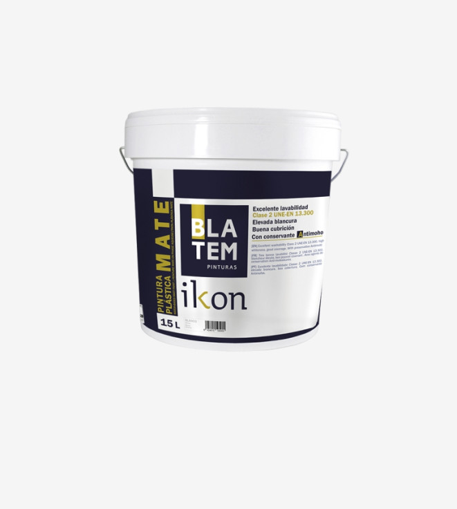PINTURA PLASTICA MATE IKON BLANCO BLATEM