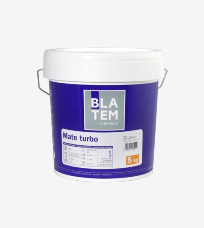 PINTURA PLASTICA MATE TURBO BLANCO BLATEM