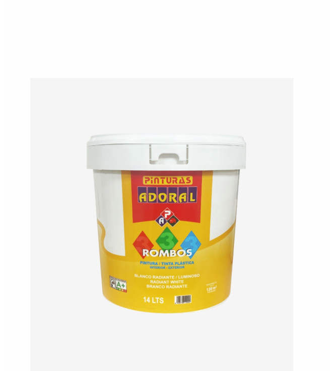 PINTURA PLASTICA MATE 3 ROMBOS COVERTOP BLANCO ADO