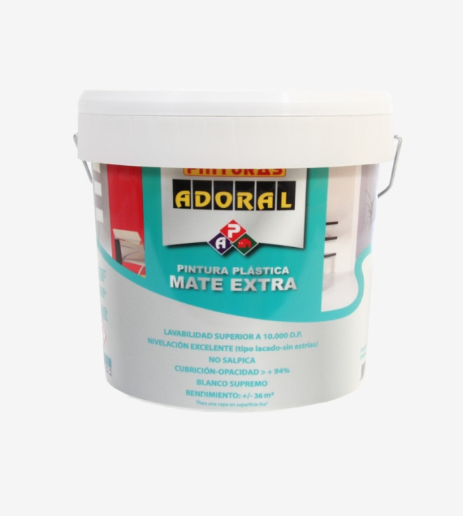 PINTURA PLASTICA MATE EXTRA BLANCO ADORAL