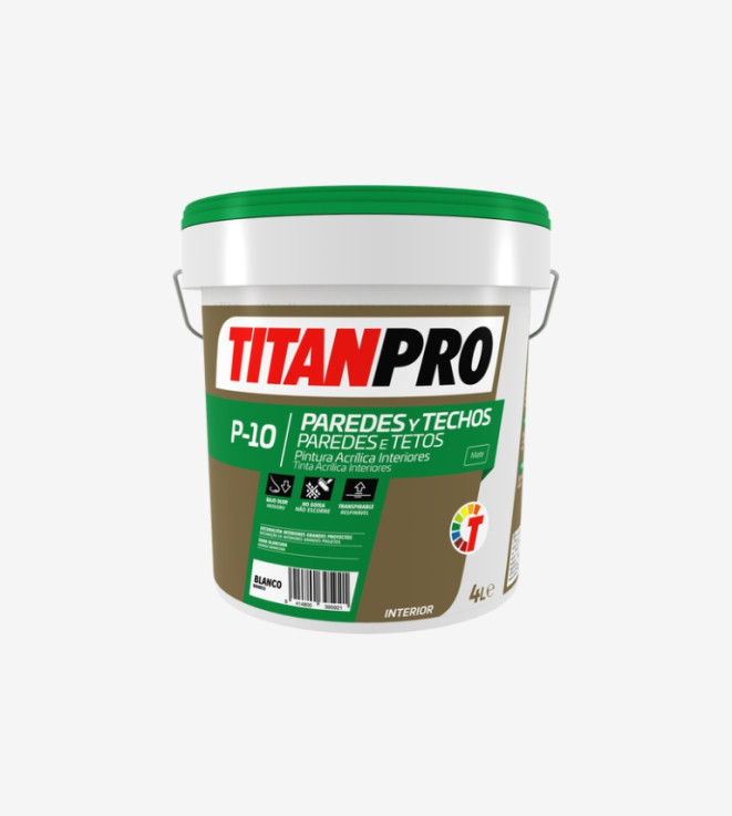 TITANPRO P10 PINTURA ACRILICA  INTERIOR MATE